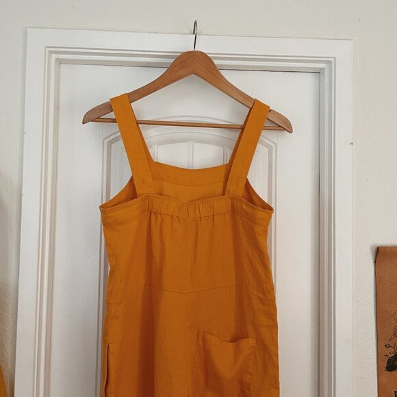 Everlane Sunflower Yellow Linen Jumpsuit size 2P EUC Spring Summer Casual Boho - Picture 5 of 10